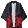 Xmiral Camicia Camicetta Top Uomo Estate Giapponese Cinque Punti Maniche Kimono (L,9nero)