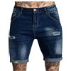 Modaworld Jeans Pantaloncini da Uomo Pantaloncini Strappati in Denim da Uomo Elasticizzati Pantaloni Corti da Uomo in Denim a Vita Estiva Pantaloncino Lavoro da Uomo