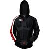 Kinsea Mass Effect N7 Felpa con Cappuccio e Zip da Uomo S-5Xl, Cosplay Cappotto Maniche Lunghe,Giacca Classica e Casual