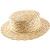 Classic Italy - Cappello Paglietta Boater - Size 59 cm - Naturel