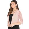 KRISP Bolero Coprispalle Donna Elegante Cerimonia Giacca da Sposa Manica Corta in Pizzo, Rosso (9330), 42, 9330-RED-10