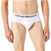 Emporio Armani Uomo Brief Iconic Logoband Mutande, Bianco, S