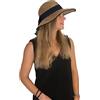 Carlotta Neri Cappello da Sole Donna Falda Larga con Banda E Fiocco 100% Paglia Naturale Made in Italy 57 Cm Tagli Unica 3 Colori Cappello Spiaggia Estivo, Mare, Elegante (Banda Blu)