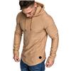 PECHEMO Mens Gym Hoodie Workout Sweatshirt Muscle Sweater Lightweight Long Sleeve Athletic Hooded Fashion Pleated Raglan Sleeve Long Sleeve T-Shirt Slim Solid Color Hoodie Pull Over Casual T-Shirt