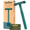 Bambaw Rasoio donna con 5 lamette per rasoio di sicurezza | Rasoio di sicurezza | Rasoio corpo | Rasoio vintage | Rasoio metallo | Rasoio tradizionale | Safety razor | Shaving razor | Bambaw