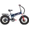 Emg Bicicletta elettrica Emg Fat Bike Bomber MWC pieghevole 20 250W Blu/Rosso