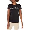 Calvin Klein Performance Calvin Klein Maglietta Girocollo a Maniche Corte con Logo T-Shirt, Black, XL Donna