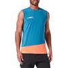 Rock Experience Merlin Sleeveless T-Shirt, 1484 Moroccan Blue+0630 Flame, L Uomo