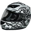 protectWEAR Casco moto bianco blu H510-11-WB design drago - XL