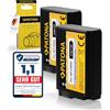 PATONA 2x NP-FW50 Batteria 950mAh compatibile con Sony Alpha 7 7R 7II 7S A5000 A6000 A6300 A6400 A6500 A7 A7S A7R A7II ZV-E10 DSC RX10 Mark II III IV RX1R III DSC-RX1RM3 NEX 3 5 6 C3 F3 NPFW50