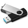 KOOTION Chiavetta USB 128GB USB 3.0 Penna 128 Giga Piccolo e Leggero Pen Drive 128GB 3.0 Nero Pennetta USB Con indicatore LED Para Ordenador/TV/Coche/Player, ect