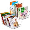 rokrist Scatole Portaoggetti Cucina a 3 Scomparti (Confezione da 2) - Perfette per Snack, Caramelle, Barrette, Scatole di Succhi - Contenitori per Organizer da Cucina/Frigorifero/Armadio