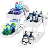 Puricon Organizer Sottolavello Cucina 2 Livelli, Portaoggetti Ripiano Multiuso per Cucina e Bagno - Bianco, 2 Pezzi