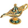 MAGT Lampada Magica di Aladino Aladdin Genie Lampada, 12 × 4.5 × 6.5 cm in Metallo Vuota per la Casa Regalo di Compleanno (Phnom Penh Blue)