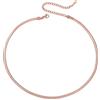 BONNYBIRD® Collana Donna Serpente Oro Rosa Snake Catena Acciaio Chirurgico Inossidabile Inox Anallergici Senza Nichel Free Gioielli Placcati Placcato Dorata Impermeabile Estive