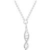 Helen de Lete - Innovativa collana in argento Sterling a collare con motivo della catena del DNA.