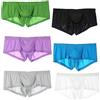Faringoto Pantaloncini da uomo Gay Biancheria intima Gay Seta Traspirante Slip Boxer, 3 nero, XL