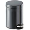 Durable 341058 - Cestino cilindrico a Pedale 5, Acciaio Verniciato, capacità 5 Litri, Diametro 205 mm, 260x290 mm (PxH), Carbone