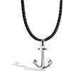 SERASAR Collana in Pelle Premium Uomo | Chiusura Magnetica in Acciaio Inox | Tre Colori | Scatola per Gioielli Inclusa
