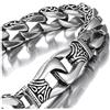 URBAN JEWELRY Il nero 23cm dell'argento del braccialetto del collegamento degli uomini stupefacenti dell'acciaio inossidabile (con il contenitore di regalo bollato)
