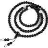 COAI Collana 108 Perle Mala in Onice con Spaziatori in Howlite Pietra Naturale