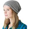 CHARM Cappello Uomo E Donna in 100% Lino, Berretto Donna Anti-Statico e Auto-Deodorante, Beanie Uomo Giapponese Invernale, Cuffia Unisex Chemio & Alopecia Grigio