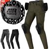SHIMA Giro 2.0 Lady Pantalon Moto Femme - Pantalons Élastique, Coupe Slim, Cargo avec Couche de DuraQL, Protection CE Genoux et Hanches, Poches Latérales (Khaki, 30 Long)