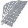 Adsamm® / 100 x feltrini autoadesivi/Grigio / 20x40 mm/Rettangolare/piedini per mobili in feltro da 3.5 mm di spessore/pad protettivi per arredi