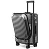 LEVEL8 Valigia Bagaglio a Mano 55CM Valigia Trolley Rigido Ultra Leggero in ABS+PC Valigie con Chiusura TSA e 4 Ruote Doppie Girevoli, 55x37x25CM, 42L, Grigio