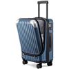 LEVEL8 Valigia Bagaglio a Mano 55CM Valigia Trolley Rigido Ultra Leggero in ABS+PC Valigie con Chiusura TSA e 4 Ruote Doppie Girevoli, 55x37x25CM, 42L, Blu