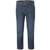Rossini A00146 Feel Good Jeans da lavoro in denim effetto stone washed unisex chiusura con cerniera e bottone multitasche patch effetto pelle Blu (numeric_56)