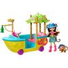 Enchantimals, Playset Barca della Giungla, Bambola e Accessori, Giocattolo per Bambini 4+Anni, GFN58