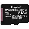 Kingston Canvas Select Plus SDCS2/512GBSP Scheda microSD Classe 10, senza Adattatore SD, 512 GB