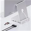 PULWTOP USB C HUB Per iMac 24 Pollici 2021/2023,7 In 1 HUB USB Per iMac M1/M3,Accessori iMac Con USB C 10Gbps,3*USB A,Lettore Di Schede SD/TF,Supporto Espandere M.2 NVME SSD(Non Incluso),Argento