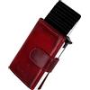 Fa.Volmer ® POP-UP portacarte con tasca per monete in vera pelle per uomo e donna | max. 11 carte | protezione RFID | portafoglio VO31 Red (rosso bordeaux)