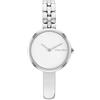 Calvin Klein Orologio Analogico al Quarzo da donna Collezione Bangled con cinturino in acciaio inossidabile Argento (Silver White)