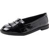 Clarks Scala Bright Y, Mocassini, Bambine e ragazze, Nero Black Pat Black Pat, 37 EU