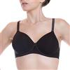BELSENO LEPEL Reggiseno Senza Ferretto Cotone,Senza Cuciture Coppa c (6, Nero)