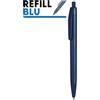 Penne pubblicitarie economiche in plastica Marta Blu - Refill blu personalizzate o neutre