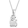 Goldene Hufeisen Collana con ciondolo a forma di gatto in vero argento 925, per ragazze e donne, Argento 925 punzonato con trattamento antiossidante,