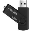 ENUODA Chiavetta USB 32GB Pen Drive USB 2.0 Metallo Memoria USB con Luce LED per PC,Laptop,TV (Nero)