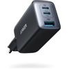 Anker Caricatore USB C rapido 735 (Nano II 65W) Pod a 3 Porte PPS, Alimentatore Compatto USB C per MacBook PRO/Air, iPad PRO, Steam Deck, Galaxy S20, dell XPS 13, Note 20, iPhone 16/15 Pro Max, Pixel