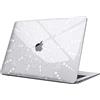 FINTIE Custodia Compatibile con MacBook Air 13 2020/2019/2018 (A2337 M1 / A2179 / A1932) - Cover Rigid Protettivo Guscio Rigido Case, Fiore Trasparente