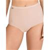 Playtex Slip Cotone Elasticizzato Donna x3, Nero, 7/3XL