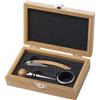 Set vino in bamboo ed acciaio inox Leonie personalizzate o neutre