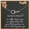 Weelody Collana per zia e nipote, in argento Sterling con zirconia cubica, collana con simbolo dell'infinito per donne, regalo di compleanno per nipote da zia, Medio