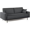Divani.Store Arthur Divano, Velluto, Antracite, 200 cm