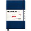 LEUCHTTURM1917 Paperback (B6+) 2024, 16 mesi, Copertina morbida, Marina, Tedesco