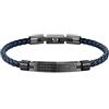 Morellato Bracciale da uomo, Collezione Moody, in pelle, IP nero, acciaio - SQH21