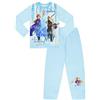 Pigiama bambina lungo FROZEN DY50E7259 in jersey di cotone Taglia 3-4 ANNI  Colore BIANCO AZZURRO